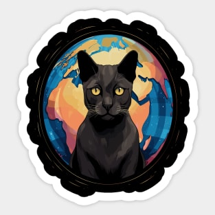 Tonkinese Cat Earth Day Sticker
